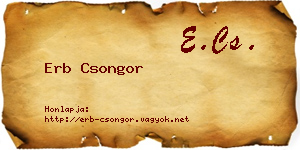 Erb Csongor névjegykártya